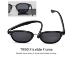 CRIXALIS Polarized Sunglasses Women Oval TR90 Vintage Anti Glare Driving Sun Glasses Men 2022 Shades Male UV400 zonnebril dames - Blue