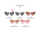 2022 Luxury Brand Shinny Crystal Cat Eye Sunglasses Pink Love Heart Cute Eyeglasses Tide Glasses Wholesale Gafas De Sol Eyewear - White