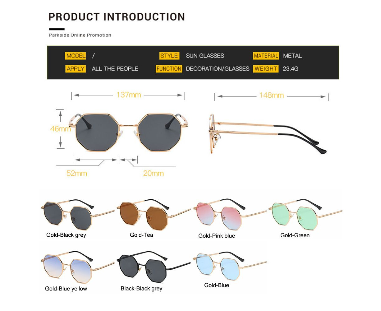 Small Round Polarized Sunglasses Men and Women Sun Glasses Retro Square  Polygon 2 pack