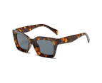 CRIXALIS Luxury Brand Designer Sunglasses For Women Anti Glare Driving Sun Glasses Female UV400 Vintage Square Shades Ladies - Leopard