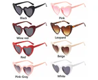 Heart Sunglasses Women Brand Designer Cat Eye Sun Glasses Female Retro Love Heart Shaped Glasses Ladies UV400 Protection - Clear blue