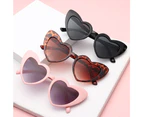 Heart Sunglasses Women Brand Designer Cat Eye Sun Glasses Female Retro Love Heart Shaped Glasses Ladies UV400 Protection - Yellow tea