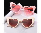 Heart Sunglasses Women Brand Designer Cat Eye Sun Glasses Female Retro Love Heart Shaped Glasses Ladies UV400 Protection - Wine red