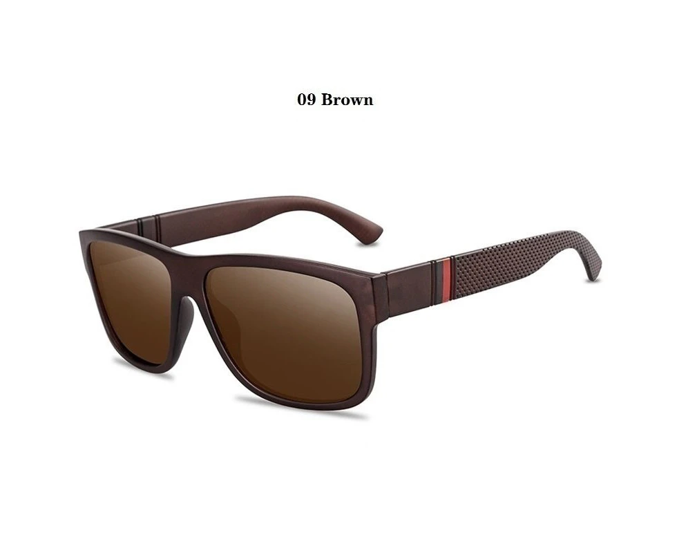 Men Women Polarized Sunglasses Luxury Brand Designer Vintage Sunglasses Man Fashionable Driving Sun Glasses Eyewear Eyepieces - Style- I Brown