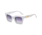 CRIXALIS Luxury Polarized Sunglasses Women Fashion Trend Gradient Rcetangle Sun Glasses Female Anti Glare Shades Ladies UV400 - White