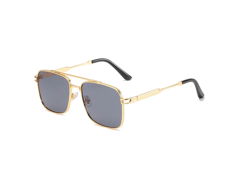 CRIXALIS Luxury Sunglasses For Women Square Metal Vintage  Sun Glasses Men Anti Glare Driving Gradient Shades Female UV400 - Gold
