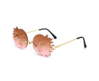 Rimless Vintage Sunglasses Women 2020 Retro Steampunk Sunglasses Men Punk Sunglasses Brand Designer Eyewear Oversized UV400 - Style- B