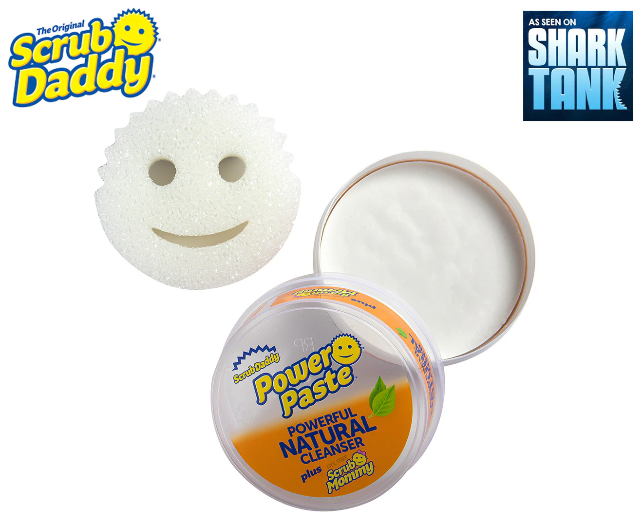 Scrub Daddy PowerPaste Natural Cleanser & Scrub Mommy Sponge Combo