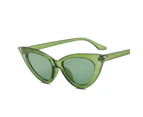 2022 New Fashion Cat Eye Sunglasses Plastic Women Vintage Small Triangle Sun Glasses Female Rivet Eyewear UV400 Oculos Feminino - Green