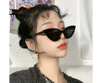 2022 New Fashion Cat Eye Sunglasses Plastic Women Vintage Small Triangle Sun Glasses Female Rivet Eyewear UV400 Oculos Feminino - Milk Tea