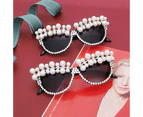 Cat Eye Rhinestone Sunglasses Women 2020 Vintage Pearl Sunglasses Men Luxury Brand Designer Sunglasses Retro Diamond Glasses - Style- B