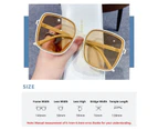 2022 Vintage Square Women's Sunglasses Luxury Designer Sun Glasses Classic Eyeglasses Lady UV400 Big Frame Mirror Oculos De Sol - Black Grey