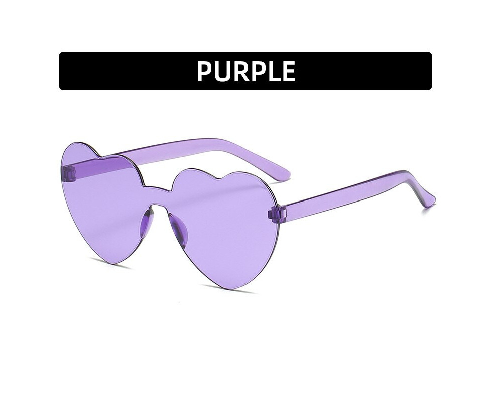 Dripping Hearts Purple & Gold Sunglasses | Zumiez