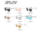2017 HOT Hollow Women Polarized Eyeglasses Metal Sun Glasses Female Glasses Fashion Clear Mirror Vintage Super Retro Sunglasses - Black Blue