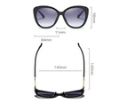 2017 Cat Eye Polarized Sunglasses Color Film Anti UV Sunglasses Flowers Aviation Sun Glasses Women Brand Designer Fish - Black DoubleGray