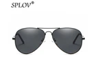 SPLOV 2018 New Aviation Polarized Sunglasses Men Women Brand Designer Retro Pilot Sun Glasses Double Beams Glasses OculosDe Sol - 0 Silver SilverW