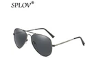 SPLOV 2018 New Aviation Polarized Sunglasses Men Women Brand Designer Retro Pilot Sun Glasses Double Beams Glasses OculosDe Sol - 0 Silver SilverW