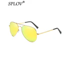 SPLOV 2018 New Aviation Polarized Sunglasses Men Women Brand Designer Retro Pilot Sun Glasses Double Beams Glasses OculosDe Sol - 0 Silver SilverW