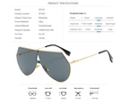 2017 Siamese Fashion Men Sunglasses Male Big Frame Colorfull lunettes de soleil homme Brand designer sunglasses with box Metal - Gold TuhaoGold