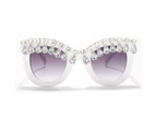 Rhinestone Square Sunglasses Women 2020 Cat Eye Diamond Sunglasses Men Luxury Brand Designer Sunglasses Glasses Oversized - Style- D