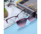 Magnet Clip Polarized Sunglasses Anti Blue Light Blocking Computer Glasses Optical Glasses Frame Fashion Cat Eye 2 In 1 Shades - Style- B