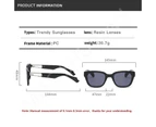 Fashion Square Sunglasses Women Gradient Glasses Unique Metal Decoration Glasses Female Shades UV400 Protection Lentes De Sol - Rice White Grey