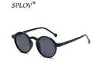 New Retro Round Sunglasses Women Men Classic Sun Glasses Brand Fashion Shades Small Punk Leopard Dark Green Eyewear UV400 Jelly - DarkGreen Grey