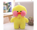 28cm Korean Netred Wearing Hyaluronic Acid Yellow Duck Doll Accessories Lalafanfan Ducks Plush Ducks Clothing Birthday Gift - Black