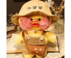 28cm Korean Netred Wearing Hyaluronic Acid Yellow Duck Doll Accessories Lalafanfan Ducks Plush Ducks Clothing Birthday Gift - Purple