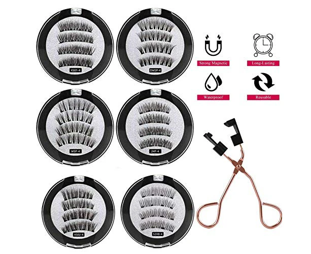 8D Quantum Magnetic Eyelashes with Soft Magnet Technology Beauty, Dual Natural Lash 0.2mm Ultra Thin Magnet, Reusable 3D Eyelashes 24P