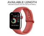 Sport Watch Band Compatible with Watch 38-40mm Soft Silicone Replacement Sport Strap Compatible with iWatch Series 5/4/3/2/1, S/M, M/L - 38 40mm  M L Red