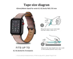 Compatible with Apple Watch Band 38-40mm /42-44mm, Genuine Leather Replacement Band Compatible with Apple Watch Series 5/ 4/3 /2 /1 - Pink