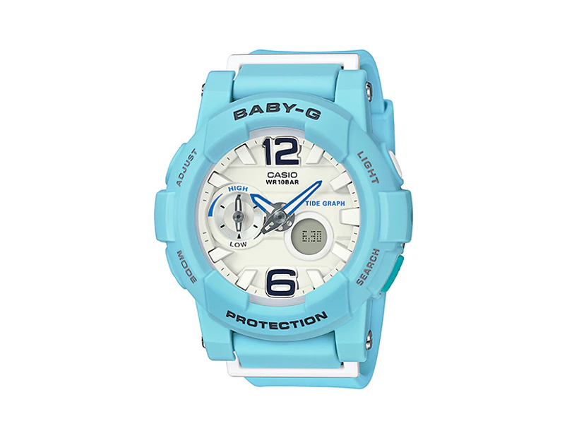 Casio Baby-G G-Lide BGA-180BE-2B Moon Tide graph Thermometer Sport Watch Light Blue