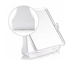 Double-Sided Swivel Vanity Makeup Mirror (Large, Transparent)