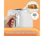 Sunbeam Brightside 2-Slice Toaster - White/Silver TAP1002WH