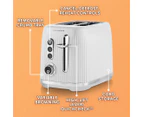 Sunbeam Brightside 2-Slice Toaster - White/Silver TAP1002WH