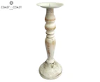 Coast to Coast Home 37x12.5cm Esther Wooden Candleholder - White