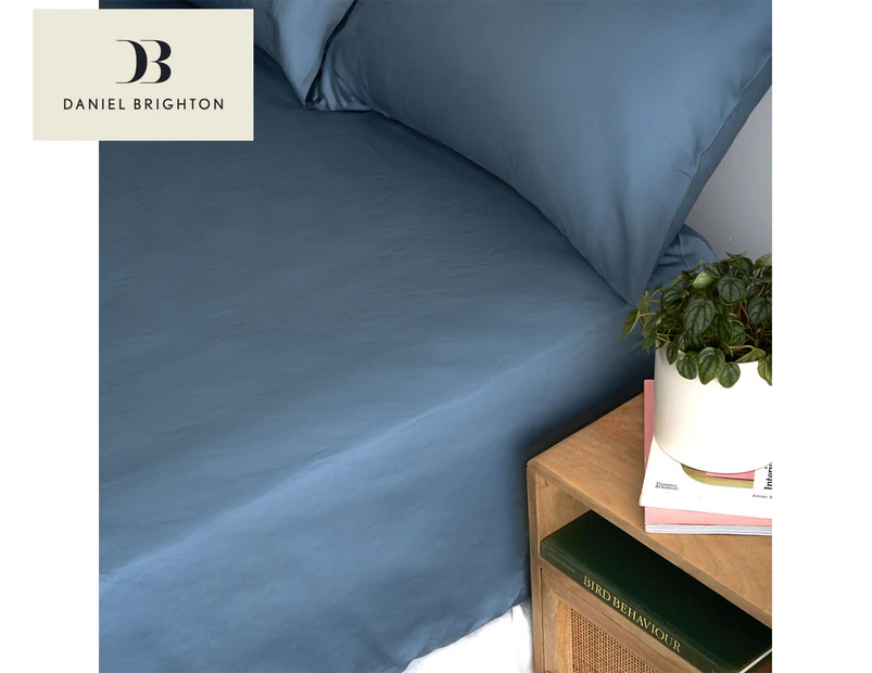 Preview image Daniel Brighton 1000TC Cotton Rich Fitted Sheet - Denim