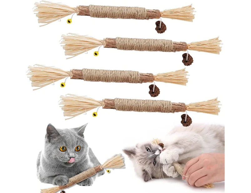 4PCS Cat Chew Sticks,Catnip Stick,Catnip Sticks,Cat Grass Stick,Molar Cat Interactive Stick,Catnip Toys Sticks,Cat Toy Stick,Cat Stick