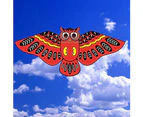 Bestjia Cartoon Owl Bird Single Line Flying Kite Outdoor Fun Sports Children Toy Gift - Green
