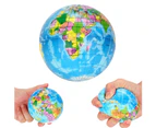Bestjia Squishy Squeeze World Map Globe Palm Ball Slow Rising Stress Reliever Kids Toys - 7.6CM