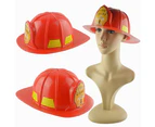 Beatjia Simulation Fireman Chief Safety Helmet Firefighter Hat Cap Kids Toy Party Supply