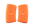 Silicone Assist Handle Holder, Hot Skillet Handle Covers Pot Grip Handle Sleeve Cast Iron Skillets Non-Slip - Orange