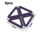 Kitchen Silicone & Stainless Steel Hot Pot Holder, Trivet Mat for Home Kitchen, Non-Stick/Non-Slip, Insulated - Purple