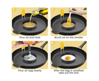 4 Pcs Round Professional Pancake Mold, Egg Cooker Rings For Cooking, Non Stick Round Egg Ring Mold For Fried Egg, Pancakes, Sandwiches - Yellow