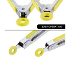 Kitchen Food Tongs - 7" Mini Silicone Serving Tongs - Set of 3 - Yellow