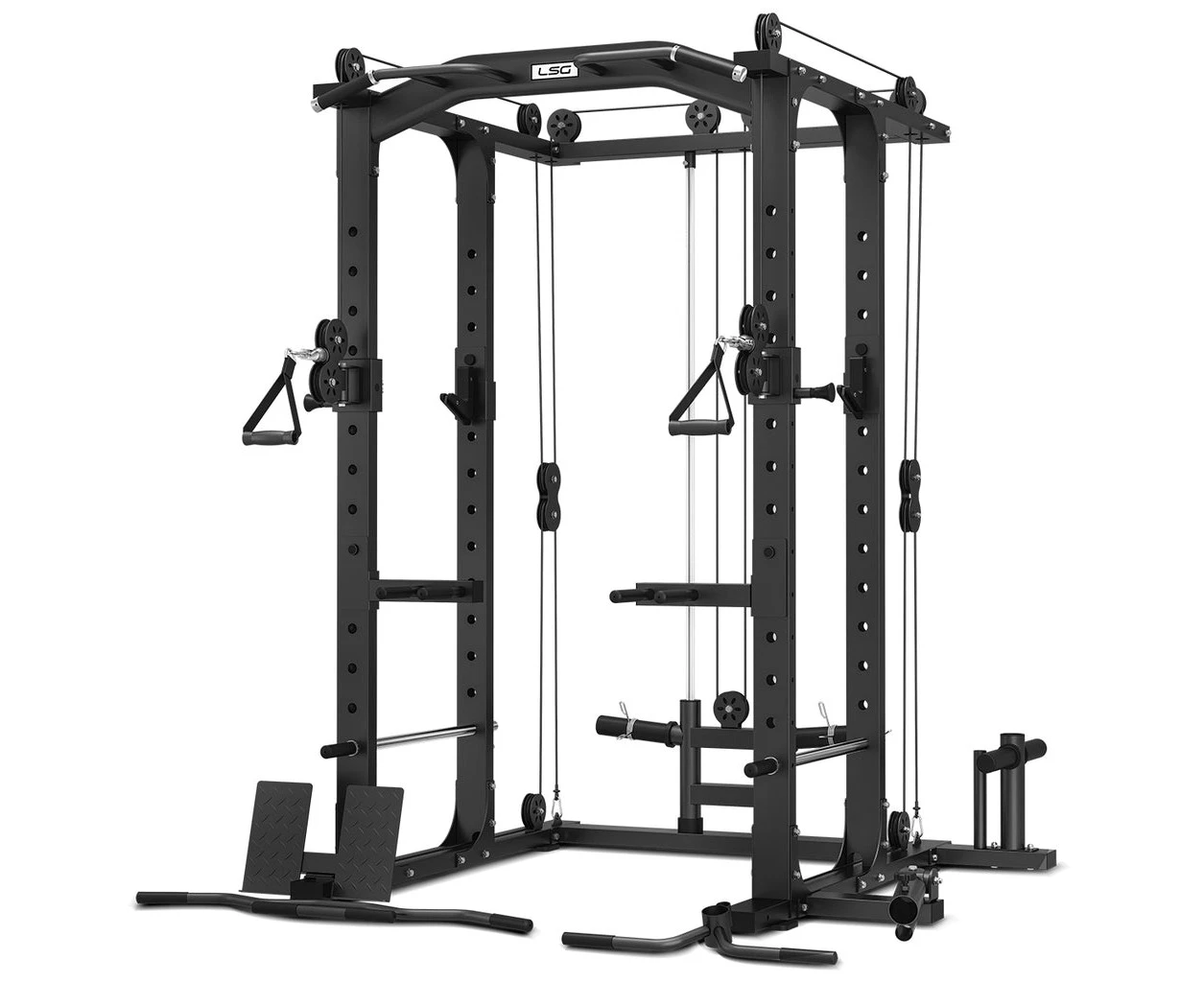 LSG Fitness GRK100 Gym Station Home Gym Multi-Function Weights Power Rack with Adjustable Cable Pulleys