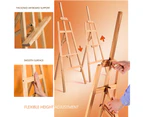 Adjustable Solid Pine Wood Easel Painting Tripod Stand