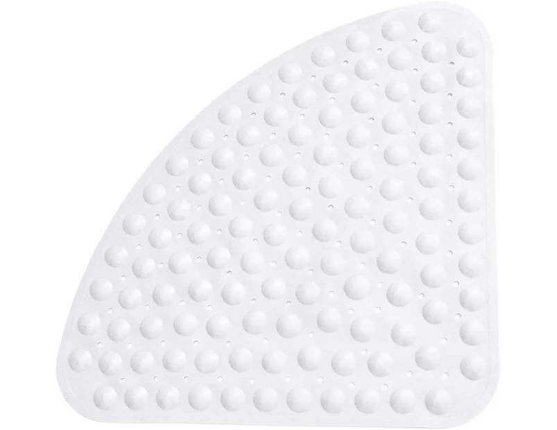 Shower mat non-slip bath mat anti-slip mat antibacterial quarter circle bath mats 54 x 54 cm white