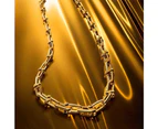 Bullion Gold U-Link Hardwear Connector Necklace in Gold